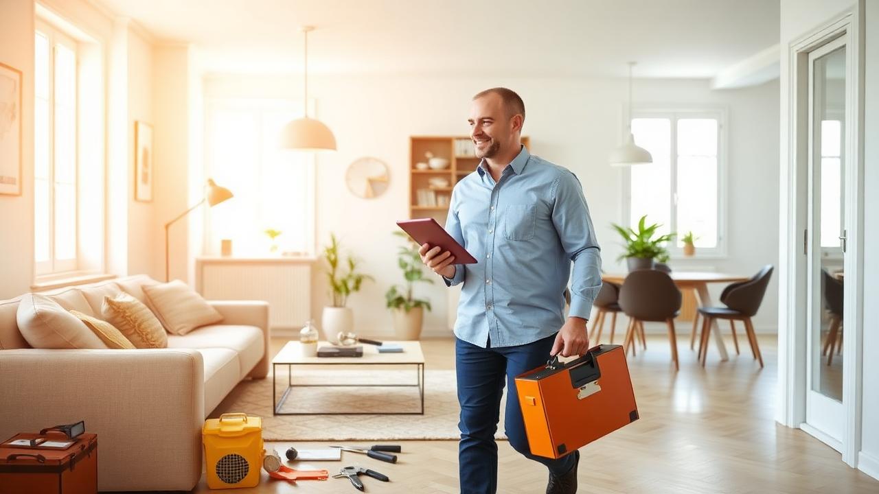 Diagnostiqueur immobilier en intervention dans un logement