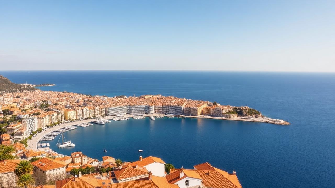 Vue panoramique de Nice et de la Côte d'Azur